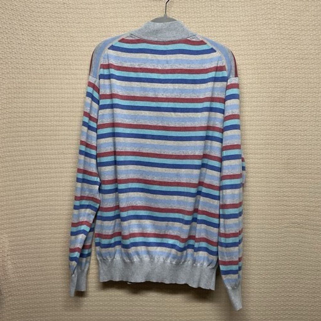 Peter Millar Peter Millar Stripe 1/4 Zip MockNeck Sweater Men Size 2XL Size US XXL / EU 58 / 5 - 6 Thumbnail