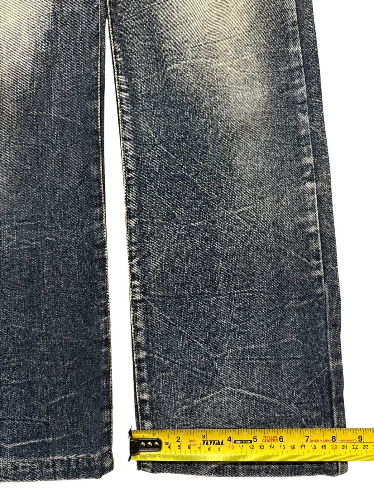 If Six Was Nine Vintage Y2K Japanese Blue Faded Wash Honeycomb Straight Leg Size US 32 / EU 48 - 12 Thumbnail