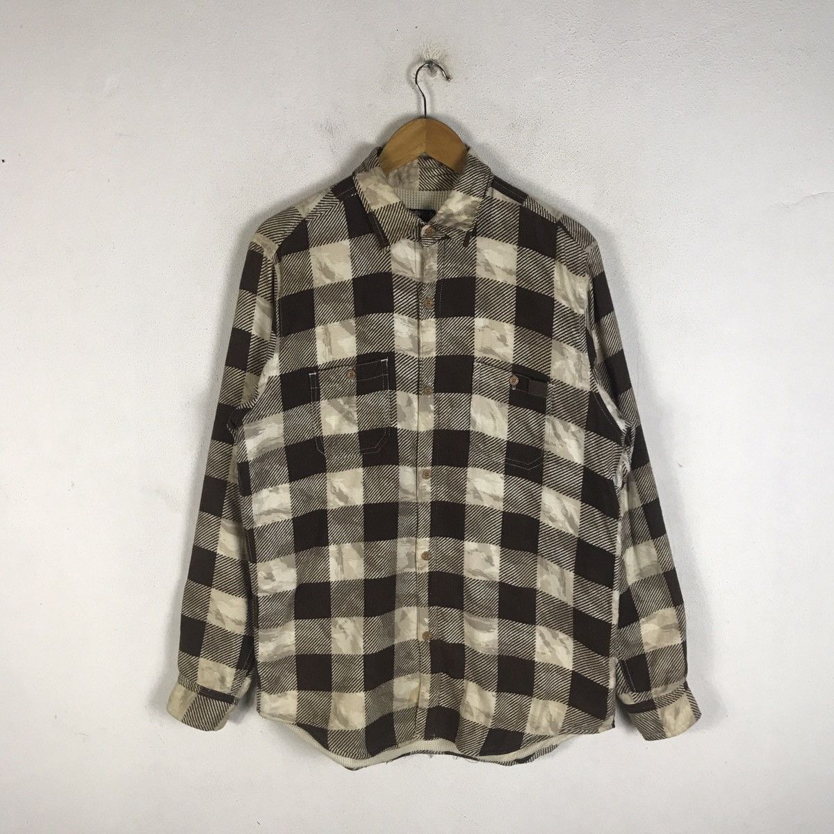 🔥Rare🔥Vintage 90’s Stussy Painter Print Plaid Shirt