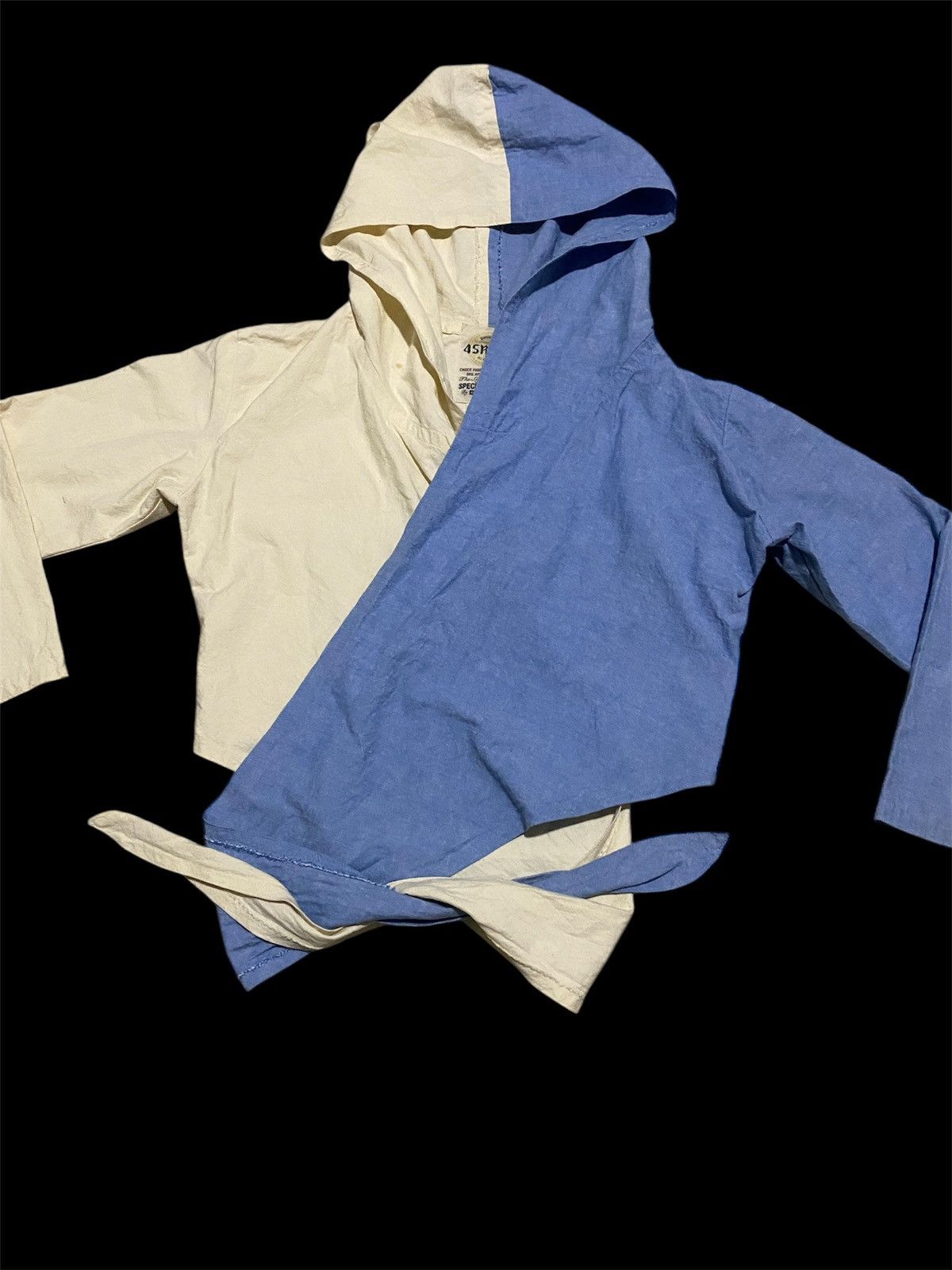 45rpm × If Six Was Nine × Le Grande Bleu (L.G.B.) Rare! Unstructured 45RPM Two Tone Hoodie Jacket Size US S / EU 44-46 / 1 - 2 Thumbnail