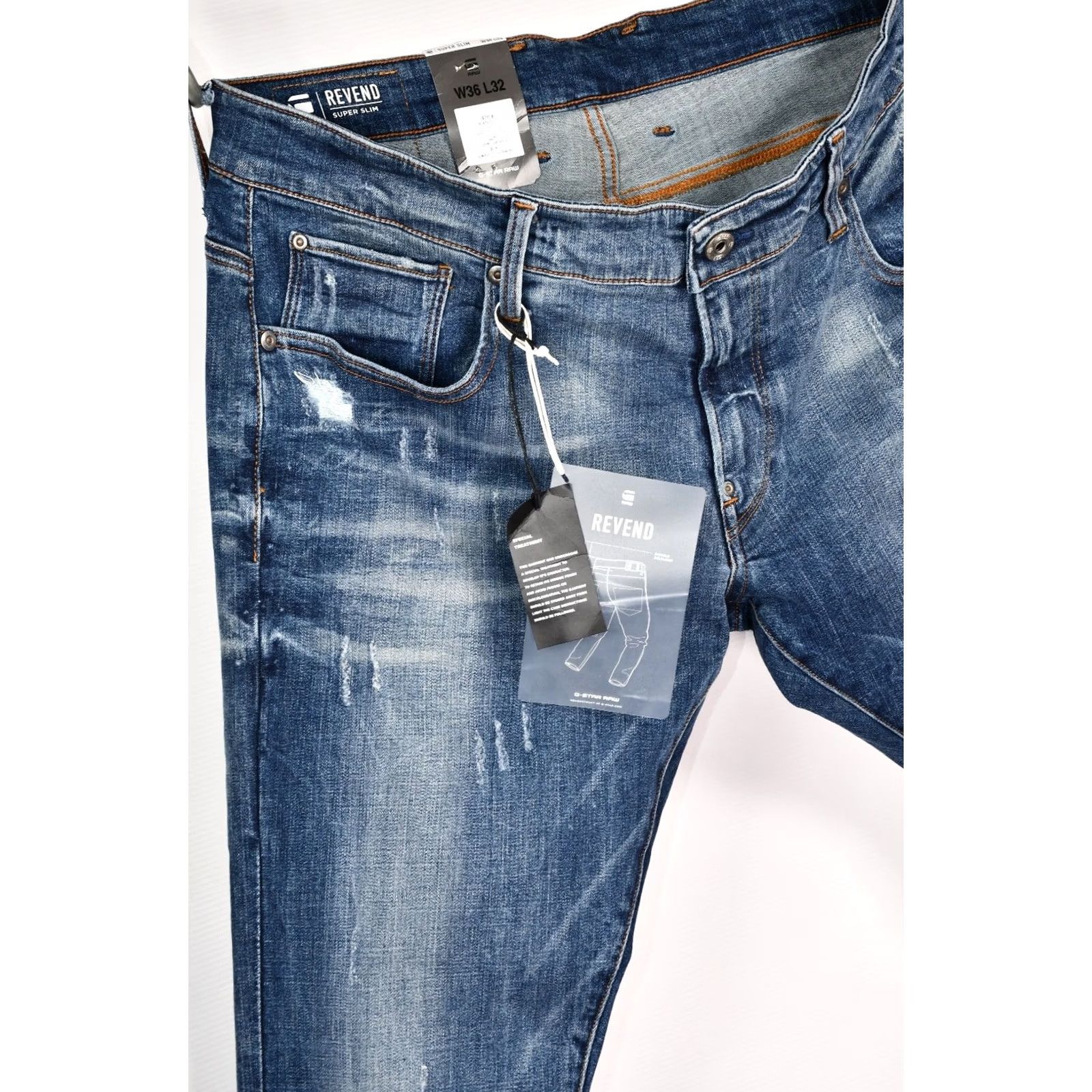 G-Star G-Star REVEND SKINNY Jeans Main Selling Point CATEGORY: Jeans | Size: W36/L32 | Color: Blue | 5-Pocket Design | Inseam 32 | Inseam 31.5" Size US 36 / EU 52 - 5 Thumbnail