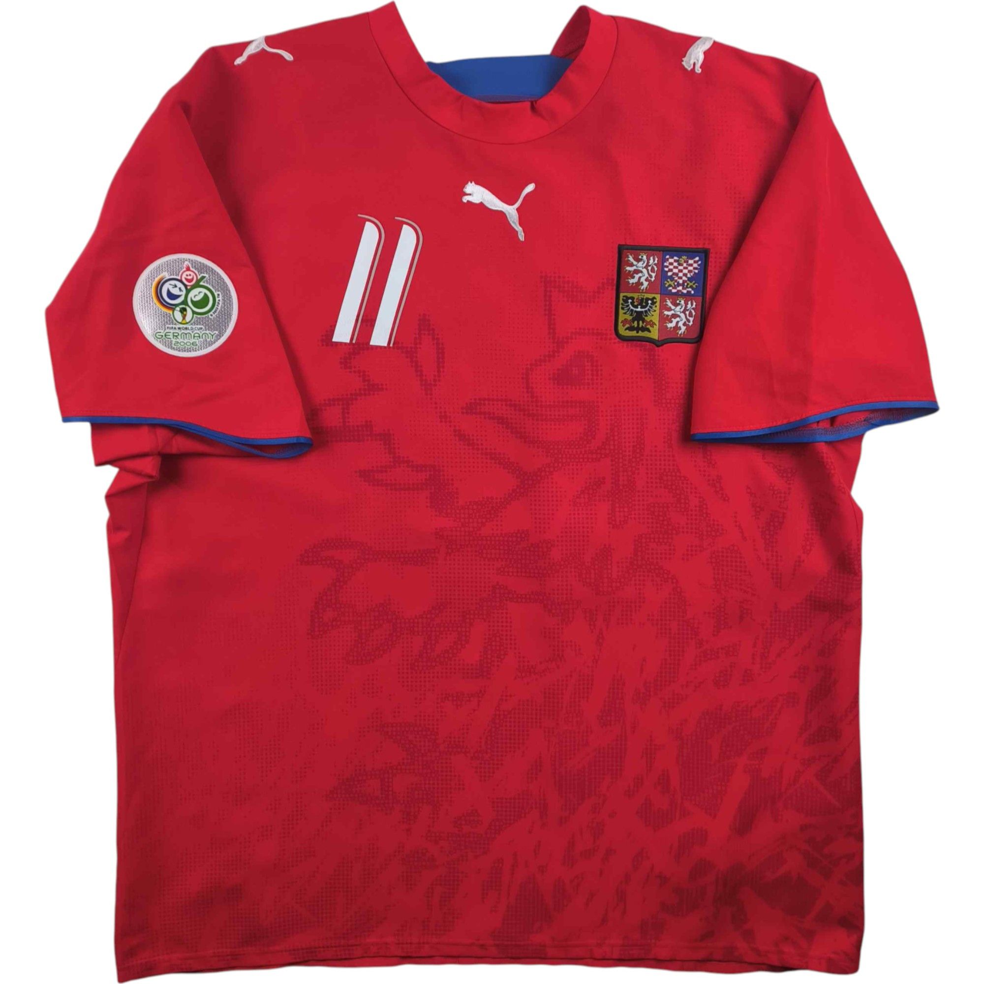 Puma Czech Republic 2006-08 Puma home Nedved football jersey XL Size US XL / EU 56 / 4 - 2 Thumbnail