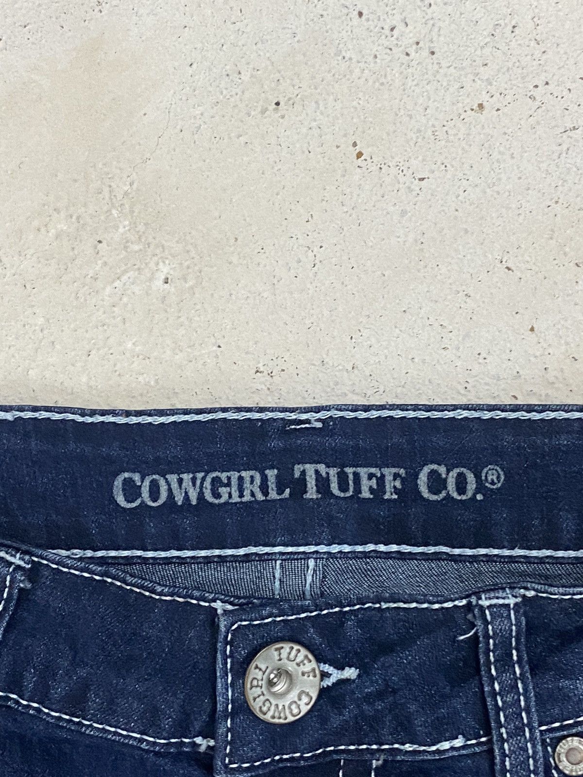 Japanese Brand × Le Grande Bleu (L.G.B.) × Tornado Mart Flare Cowgirl Tuff Jean Blue Washed Whisker Distressed Size US 26 / EU 42 - 8 Thumbnail