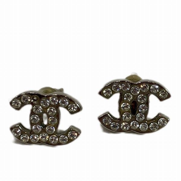 Chanel Chanel Chanel Coco Mark Earrings, GP, H1cm×W1.4cm×D0.3cm Metal Earrings in Fair Condition Size ONE SIZE - 1 Thumbnail