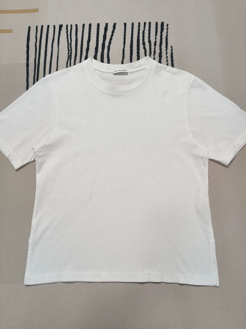 Balenciaga Back label letter logo white short sleeve 2504-N
