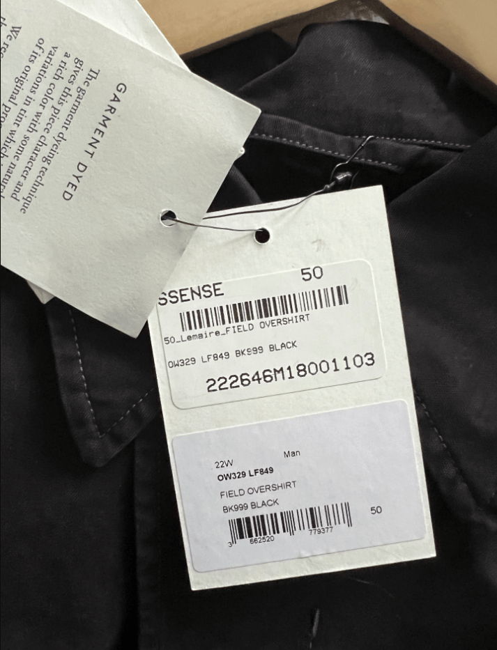 Lemaire Black Field Jacket - LEMAIRE Size US L / EU 52-54 / 3 - 9 Thumbnail