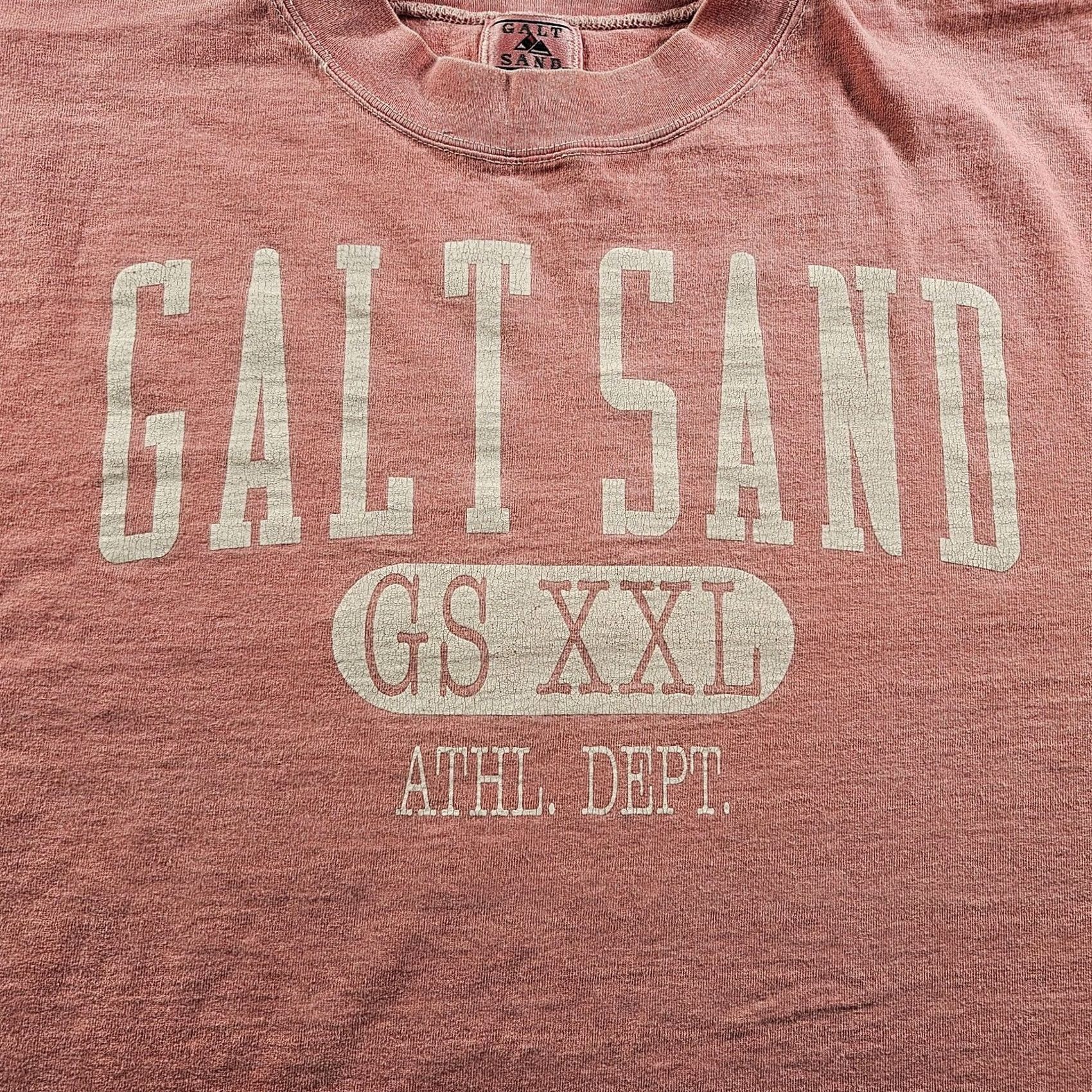 Pinko VINTAGE Galt Sand Shirt Mens L Pink T-Shirt Athletic Dept USA Made 90s Crew Neck Short Sleeve Graphic Print Cotton Size US L / EU 52-54 / 3 - 2 Thumbnail