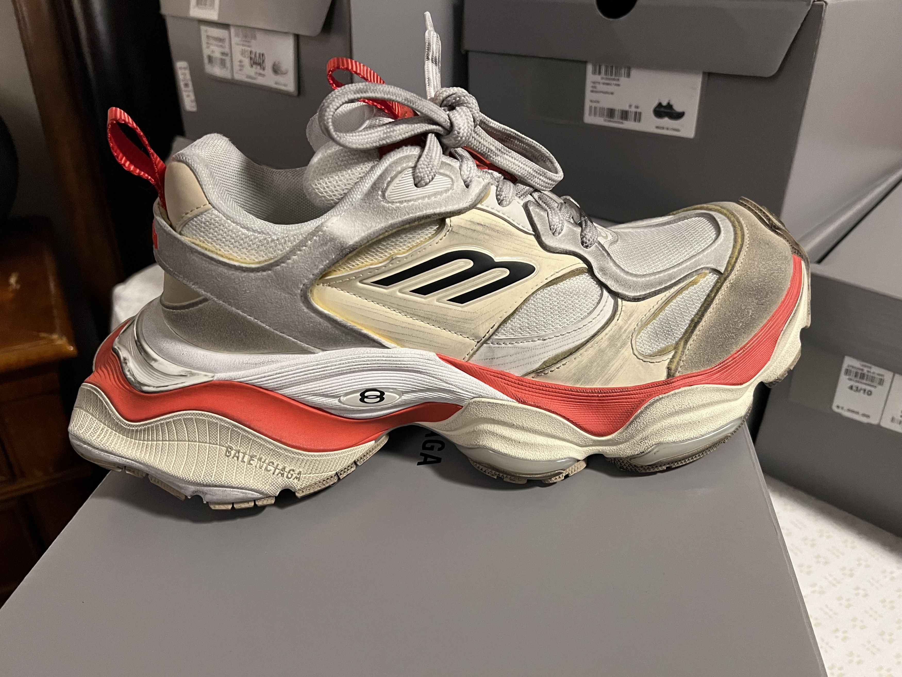 Balenciaga Cargo Sneakers White/Red