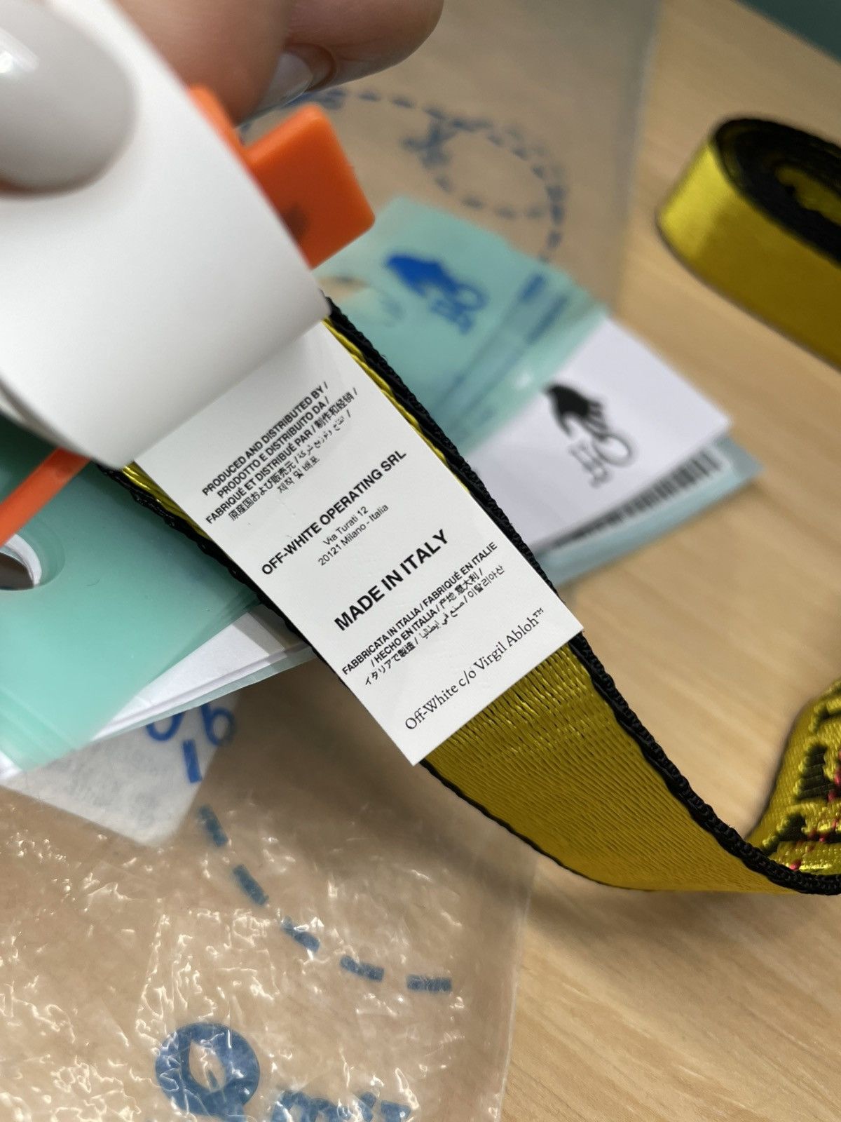 Off-White NWT Off-White Industrial Nylon Belt Yellow Black O/S Size ONE SIZE - 7 Thumbnail