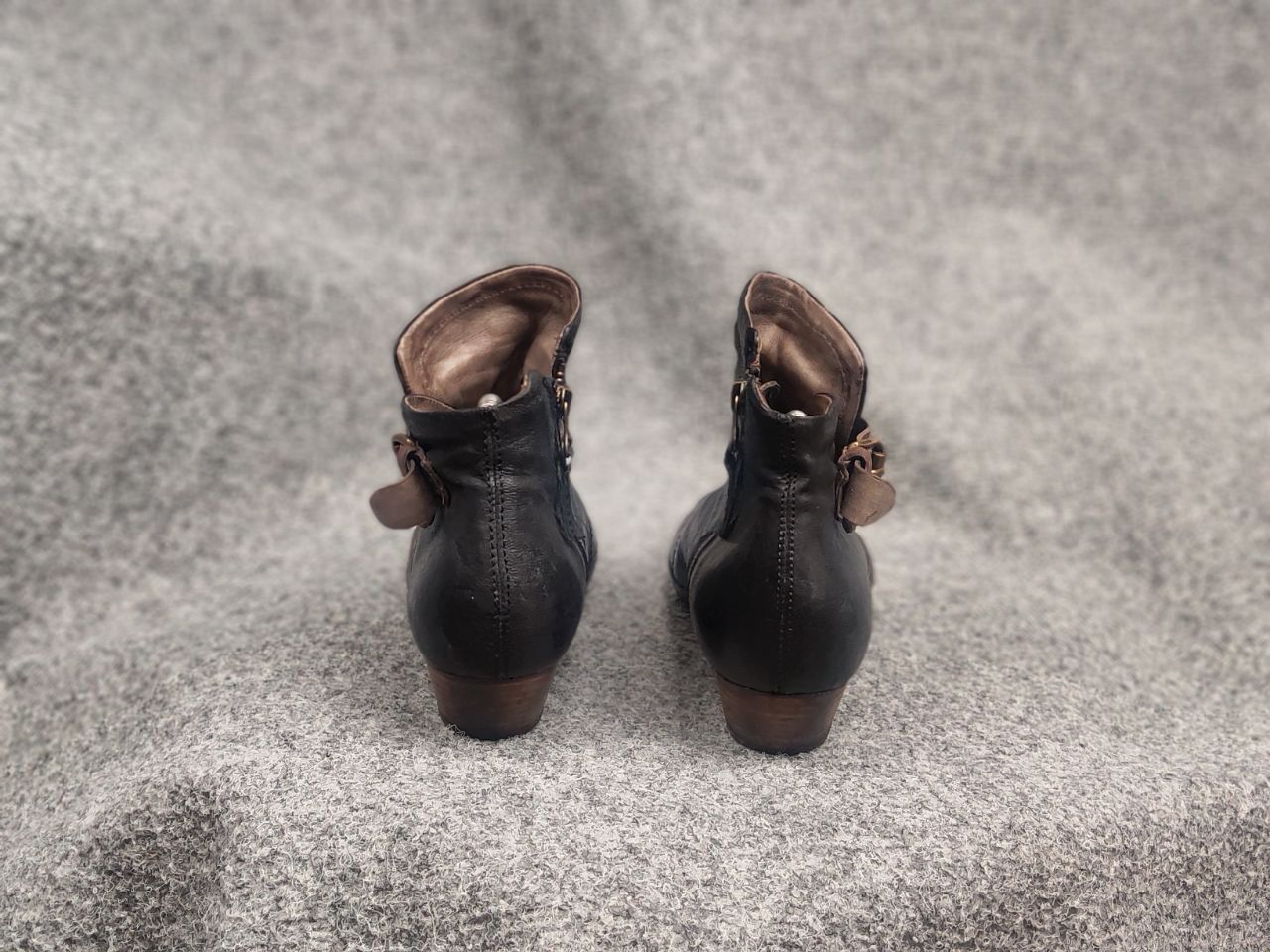 A.S.98 A.S.98 Airstep Itay Design Zip Buckle Boho Biker Ankle Boots Size US 8 / IT 38 - 13 Thumbnail