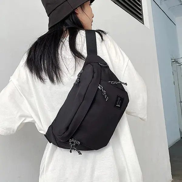 VIBE Black Hip Hop Belt Bag Size ONE SIZE - 1 Thumbnail