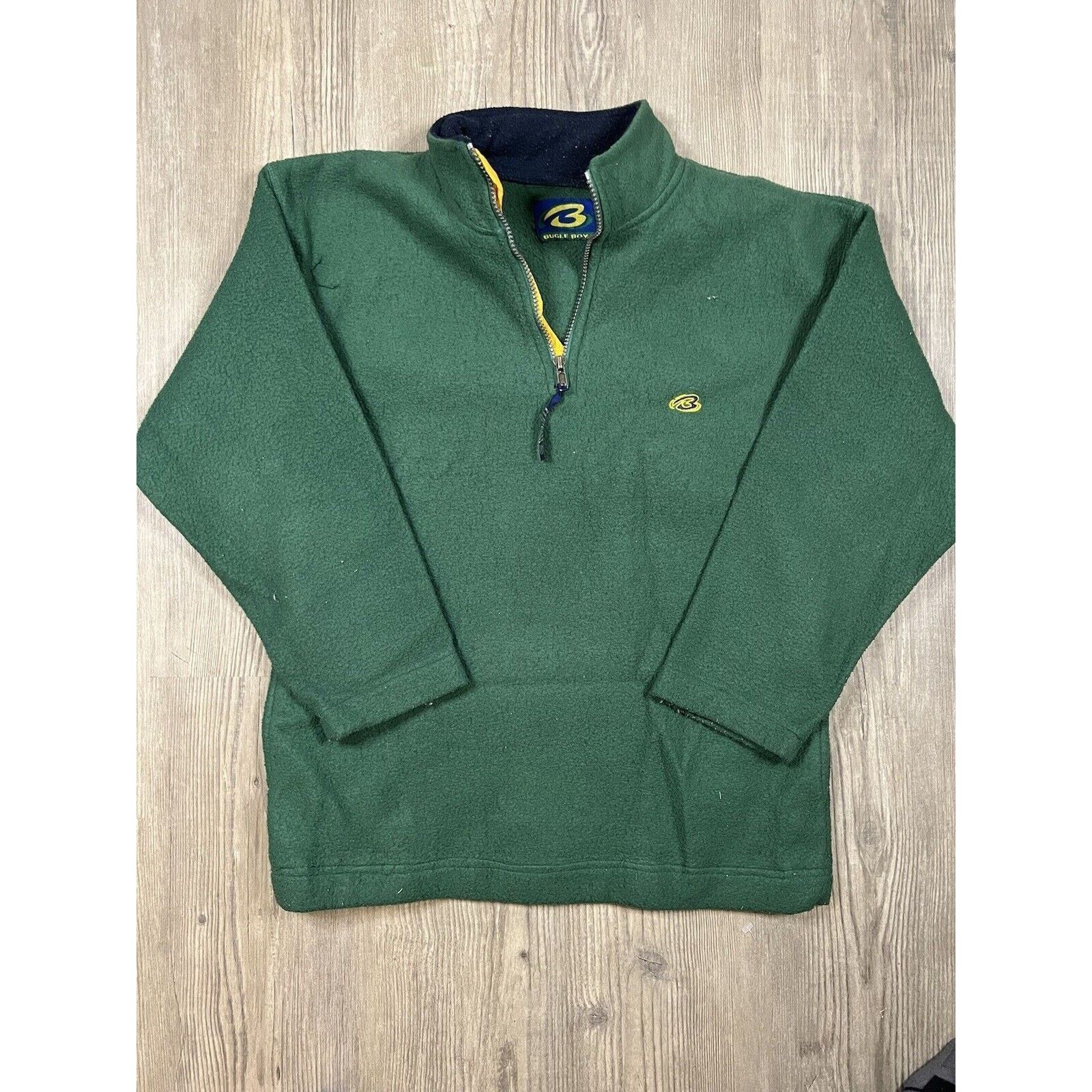 Bugle Boy Bugle Boy Mens Fleece Sweatshirt Green 1/4 Zip Size SM Size US S / EU 44-46 / 1 - 1 Thumbnail