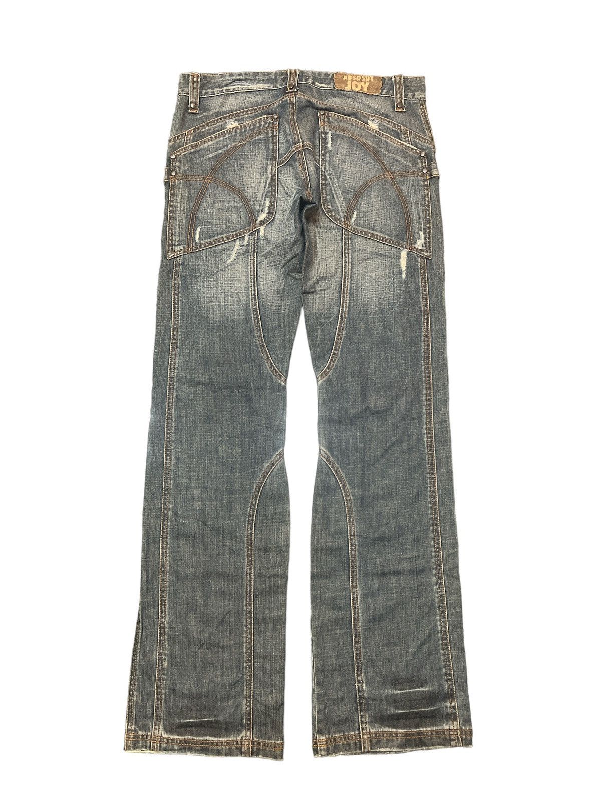 Japanese Brand SICK💥ABSOLUT JOY PATCHWORK DISTRESSED DENIM PANT Size US 32 / EU 48 - 7 Thumbnail