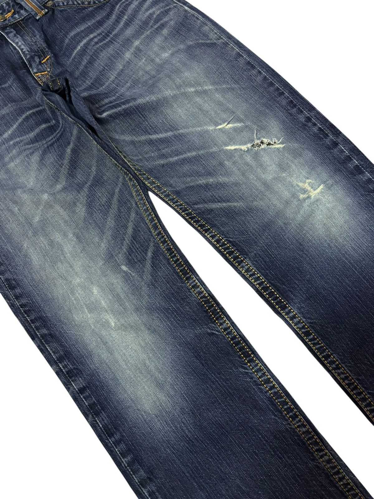 Edwin Vtg Edwin XV Japan Distressed Jeans Size US 29 - 4 Thumbnail
