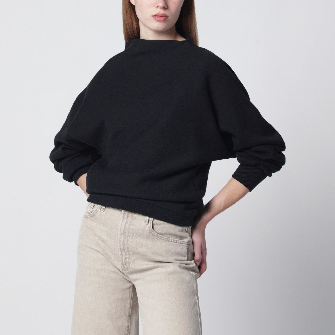 6397 6397 Black Draped Sweatshirt Size M / US 6-8 / IT 42-44 - 1 Thumbnail