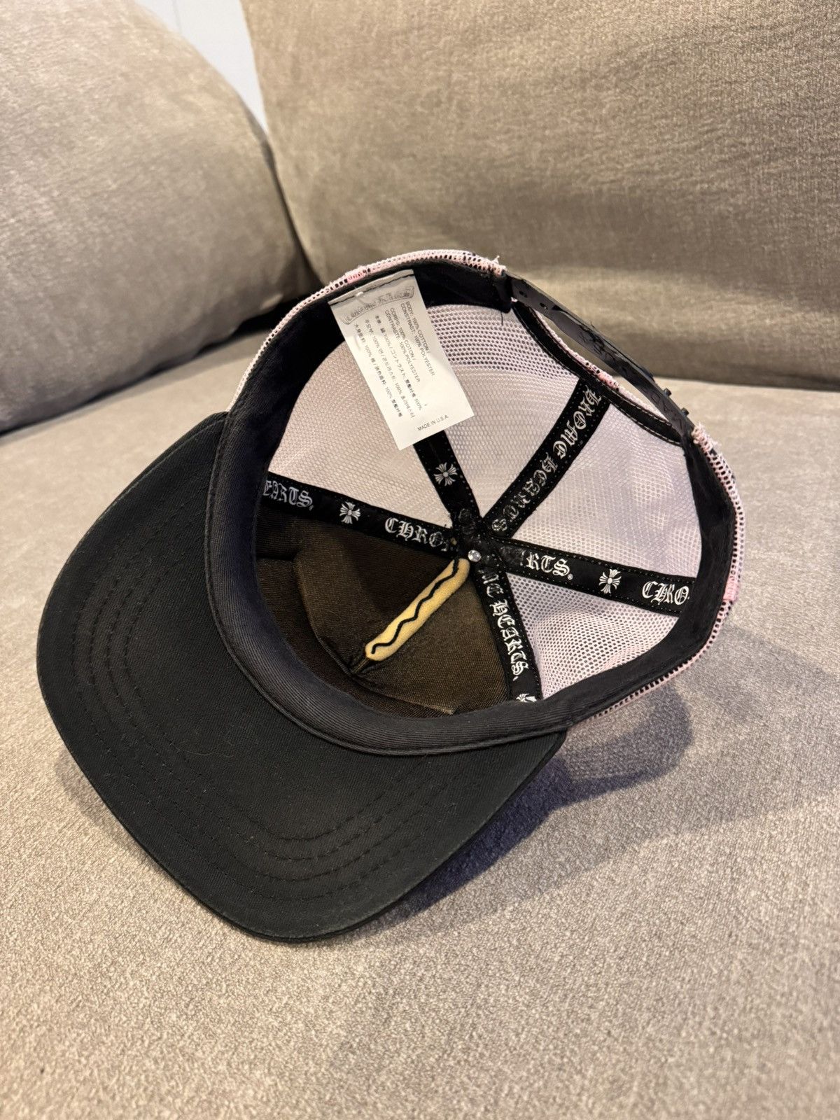 Chrome Hearts Chrome Hearts CH Hollywood Trucker Hat Black/Pink Size ONE SIZE - 5 Thumbnail