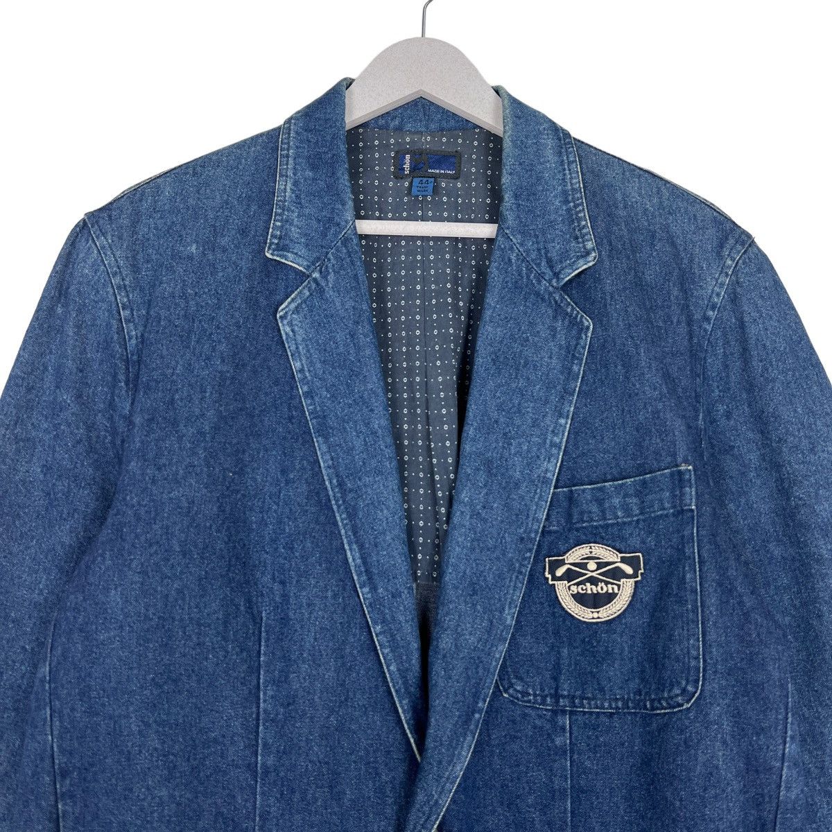 Mila Schon 🔥 SCHON DENIM BLAZER JACKET MADE IN ITALY Size US S / EU 44-46 / 1 - 3 Thumbnail