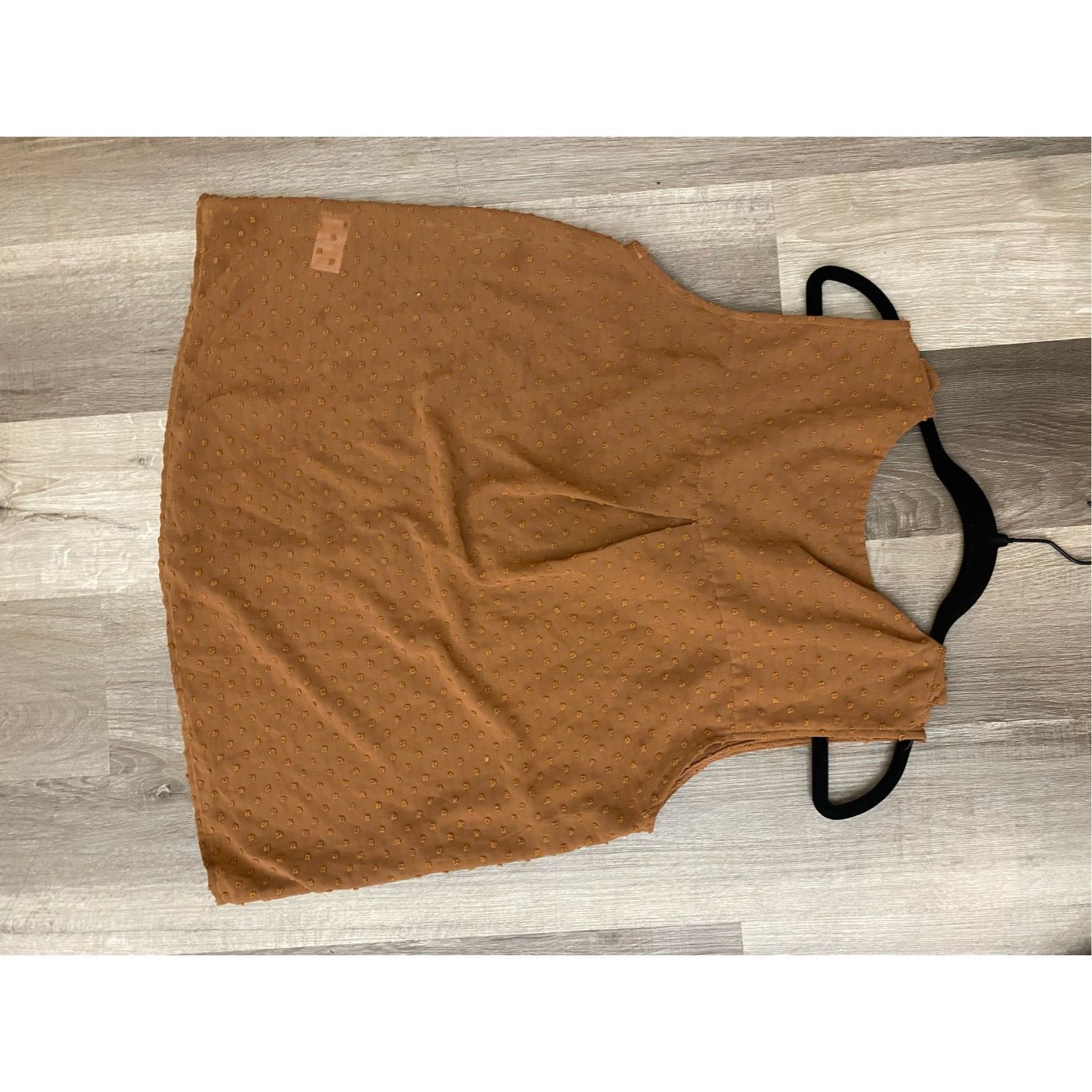 Aether Apparel Wishlist Apparel Ruffle Burnt Orange Dot Button Sleeveless B Size L / US 10 / IT 46 - 6 Thumbnail