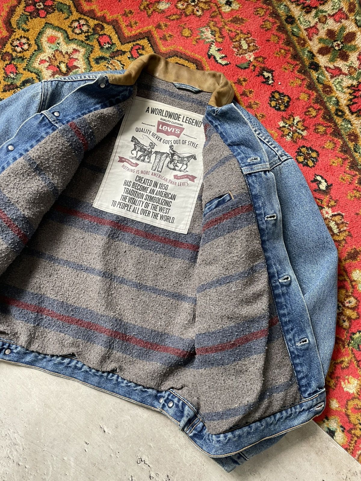 Levi's Levis vintage trucker denim jacket UsA Americana style Size US M / EU 48-50 / 2 - 5 Thumbnail