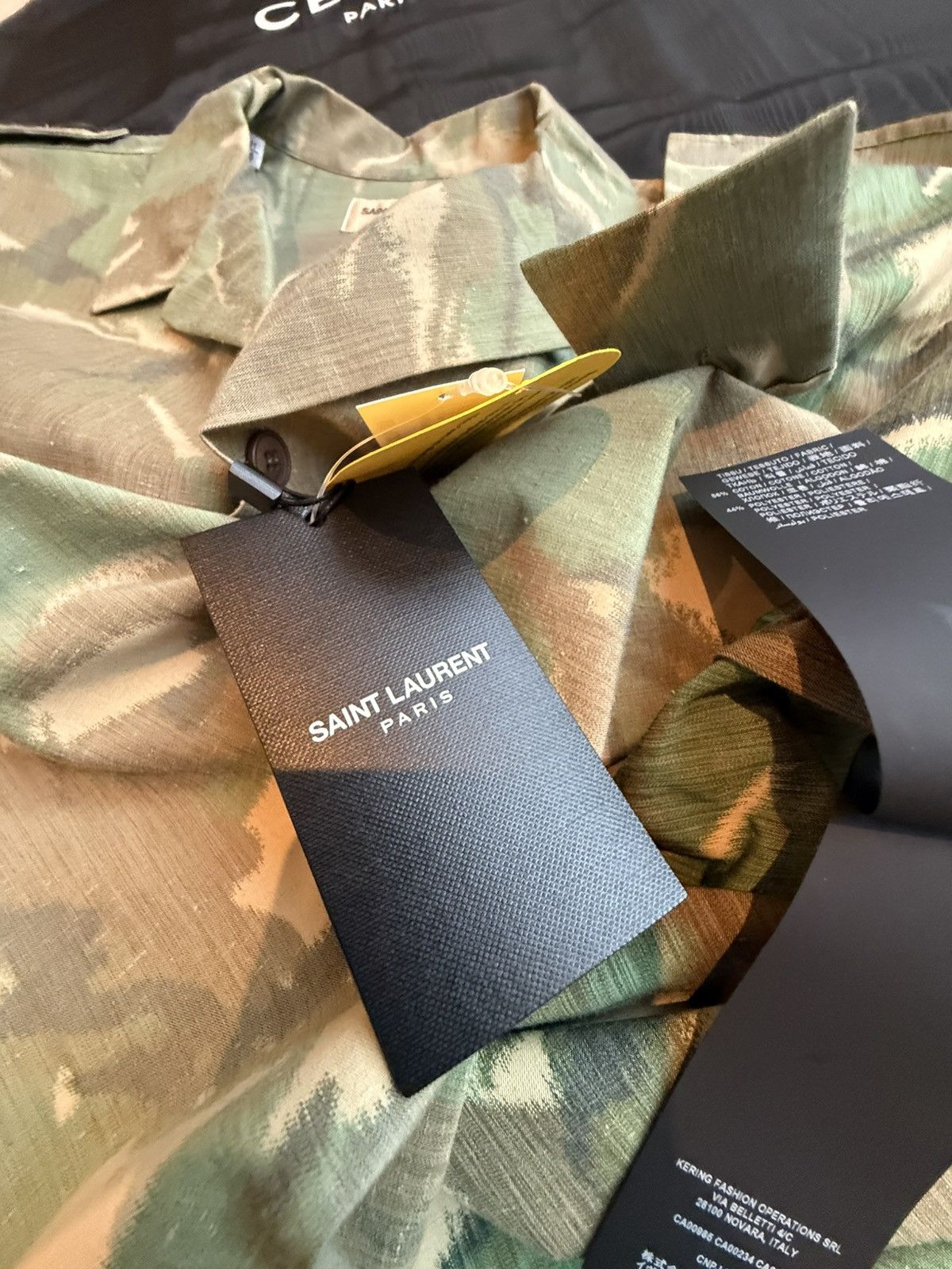 Saint Laurent Paris SS21 Saint Laurent camo short sleeve Hawaiian shirt 41 Size US L / EU 52-54 / 3 - 23 Thumbnail