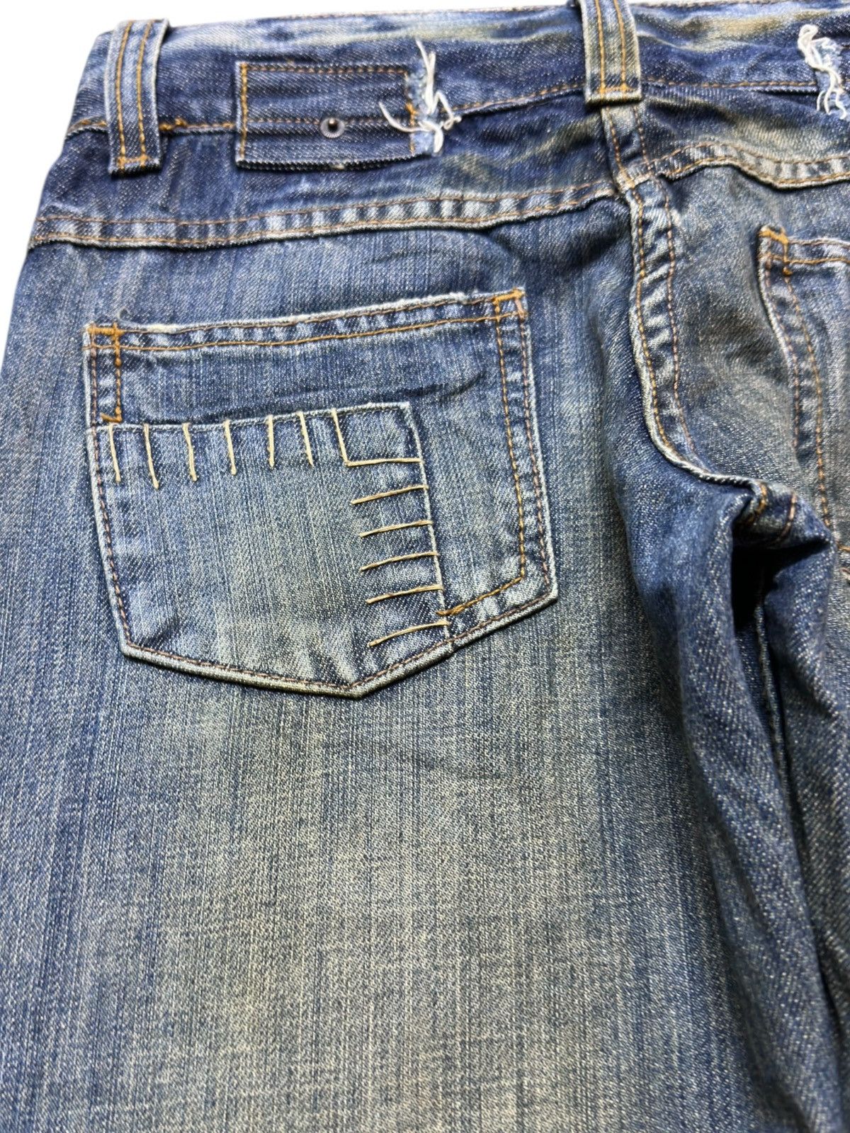 Bark Vintage Barak Denim Mudwash Grunge Sashiko Style Jeans Size US 29 - 6 Thumbnail