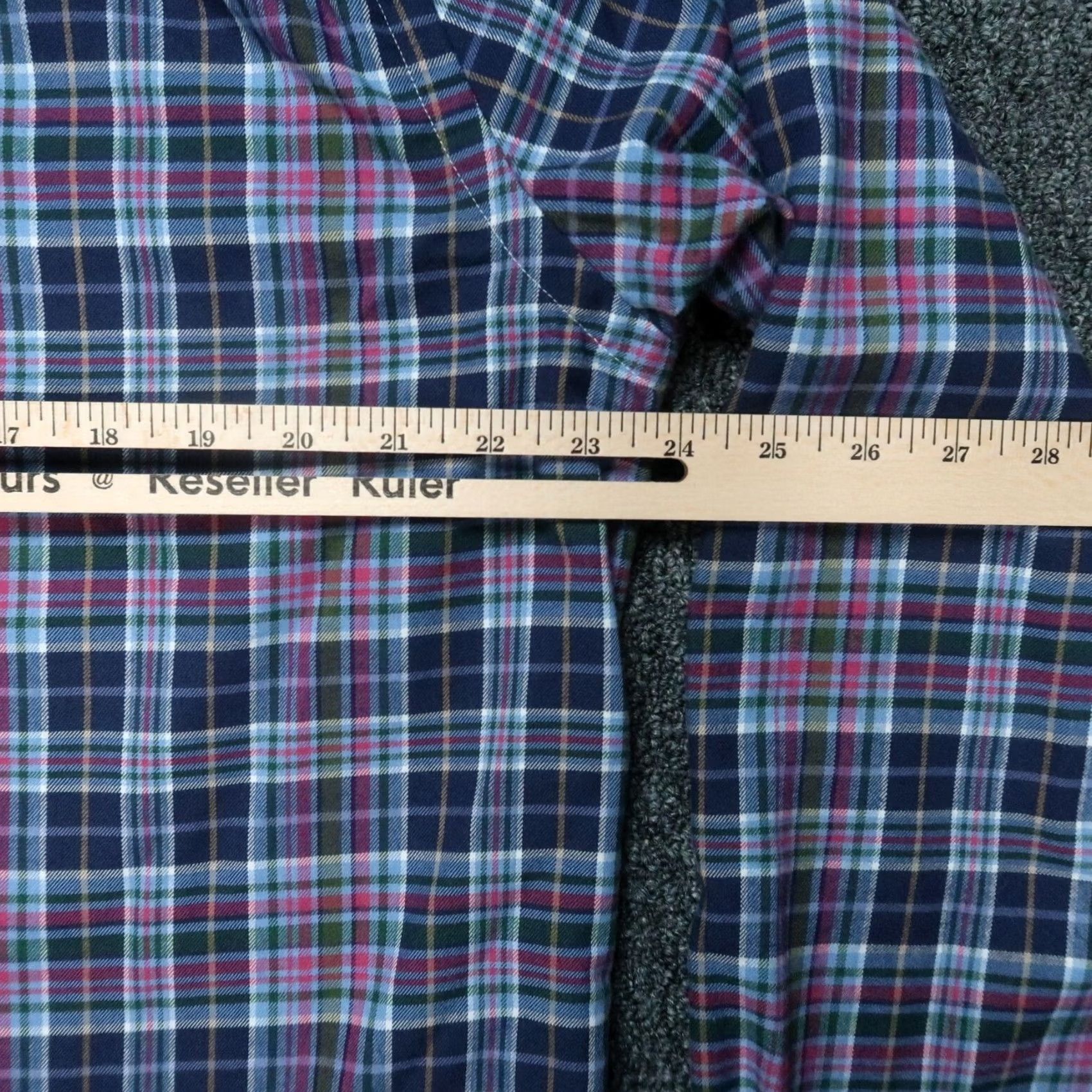 Polo Ralph Lauren Polo Ralph Lauren Shirt Men Large Blue Plaid Button-Up Cotton Polyester Tumbled Regular Fit Casual Mens Size US L / EU 52-54 / 3 - 6 Thumbnail
