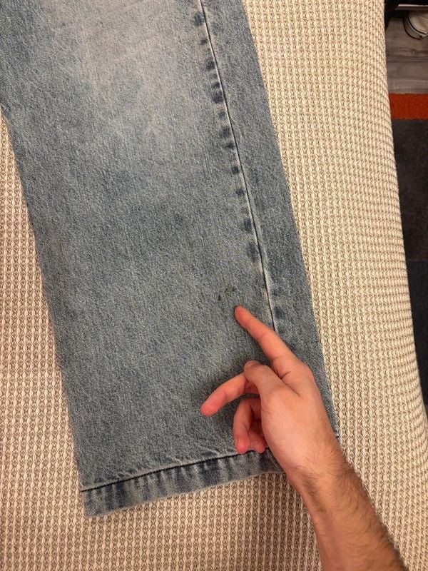 Mfpen Mfpen Blue Striped Straight Leg Jeans 34W Large Fit Denim Size US 34 / EU 50 - 6 Thumbnail