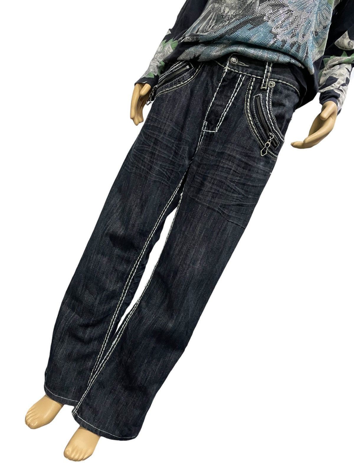 Designer × Japanese Brand Victorious Japan Heavy Thick Stitch Stud Large Poket Jeans Size US 34 / EU 50 - 5 Thumbnail