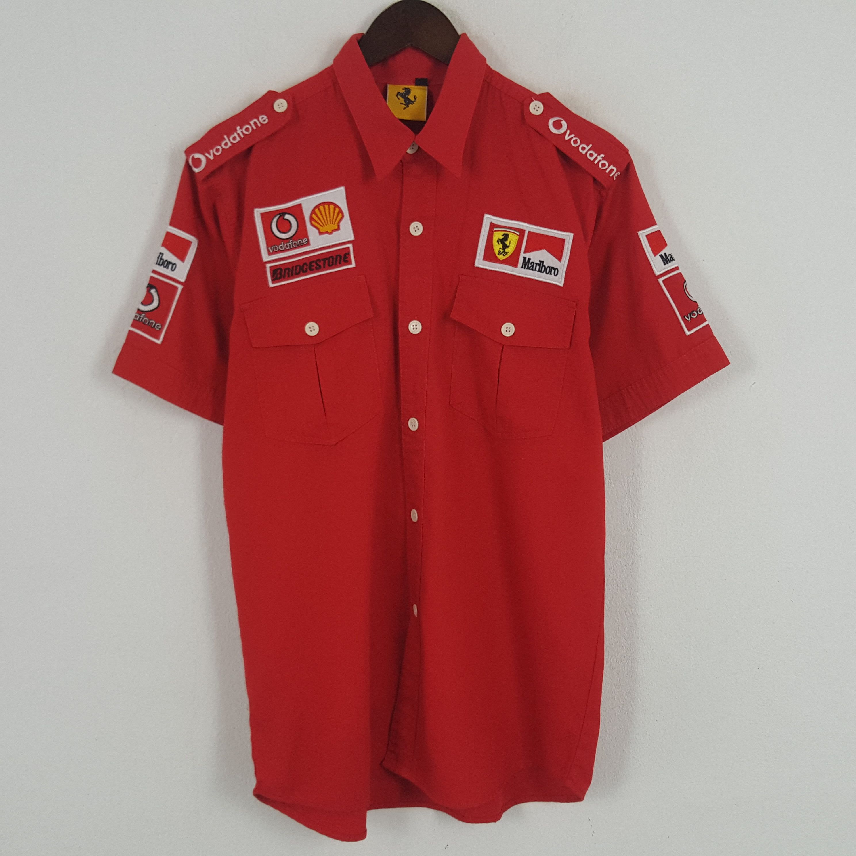Ferrari × Marlboro × Vintage Vintage Ferrari X Marlboro Racing Button Up Shirt Size US L / EU 52-54 / 3 - 3 Thumbnail