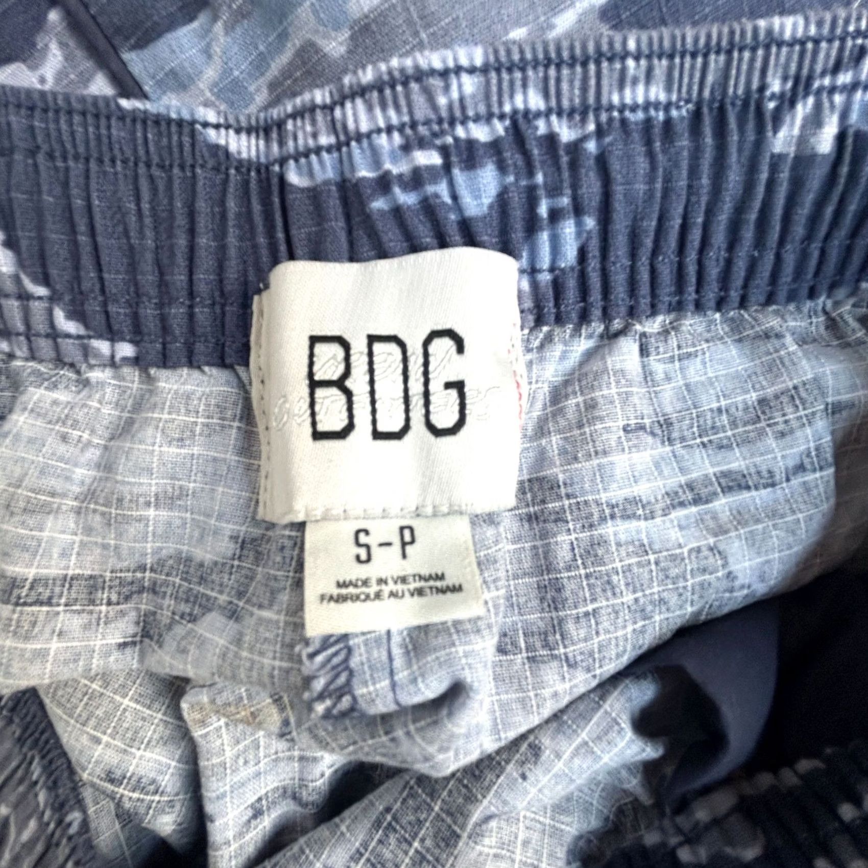 Bdg BDG Mens Small Grey & Blue Cargo Army Combat Pants Tiger Stripe Camo Adjustable Size US 29 - 3 Thumbnail