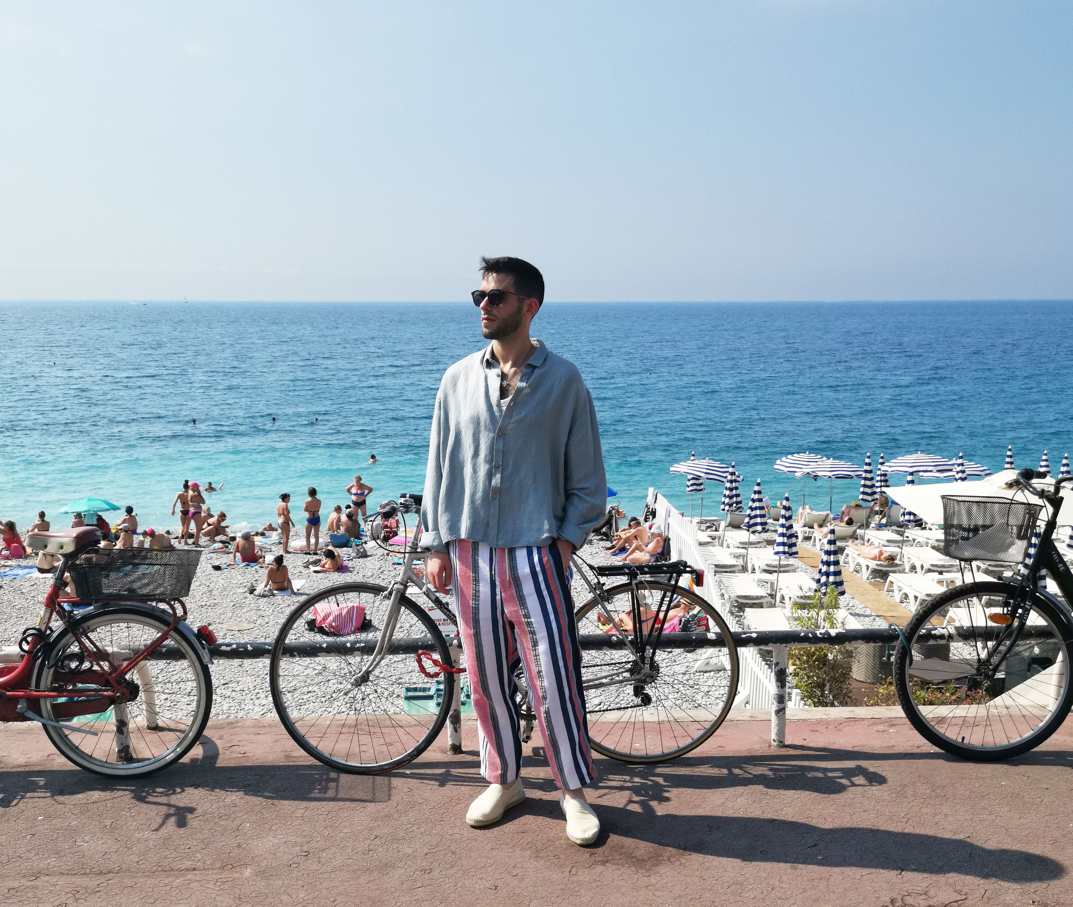 Umit Benan SS17 Linen/Cotton Trousers Stripe (46) Size US 30 / EU 46 - 1 Thumbnail