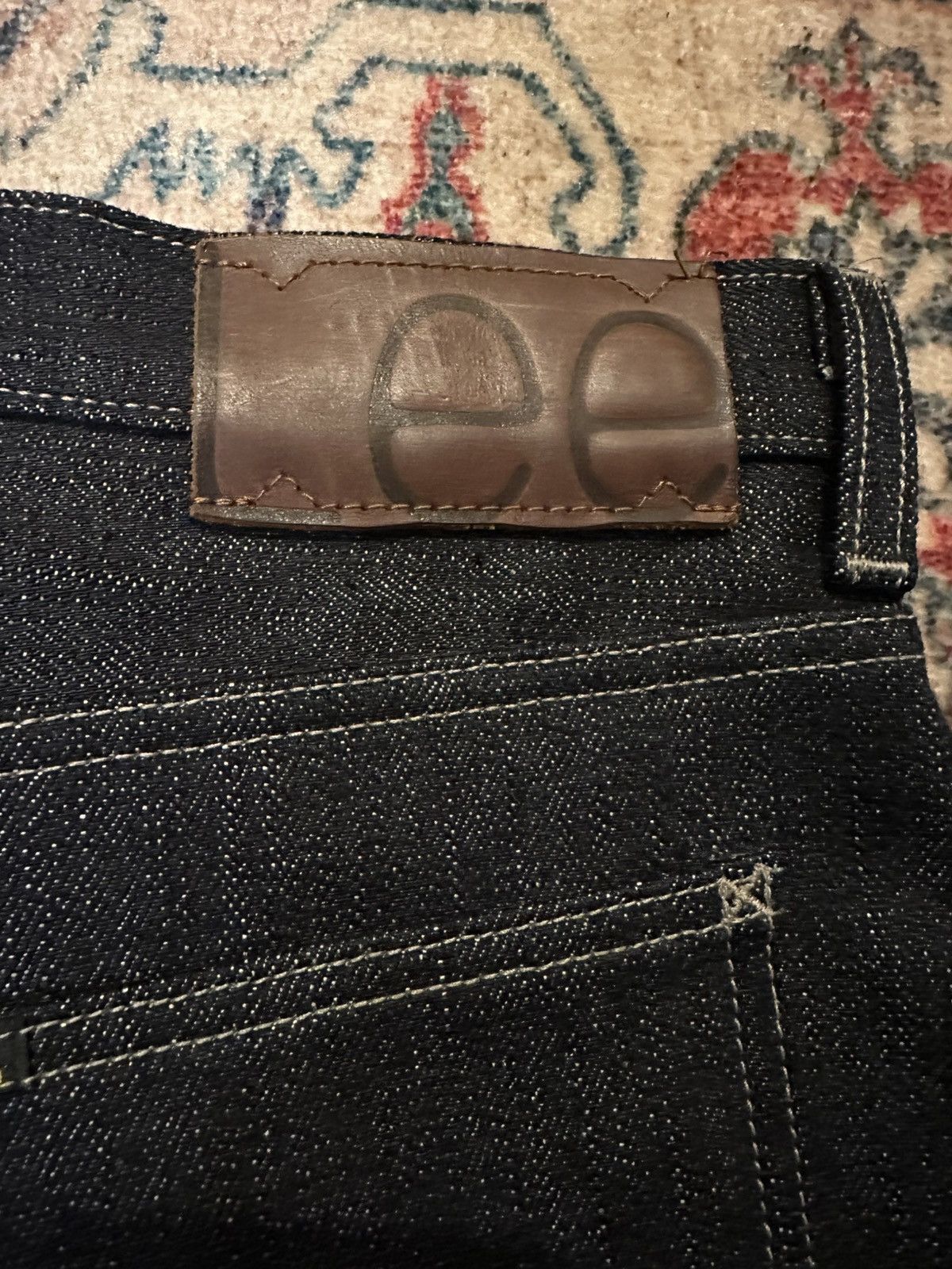 Lee Lee 101 R Relaxed Made in Japan 17oz Selvedge Jeans 31x34 Size US 31 - 14 Thumbnail