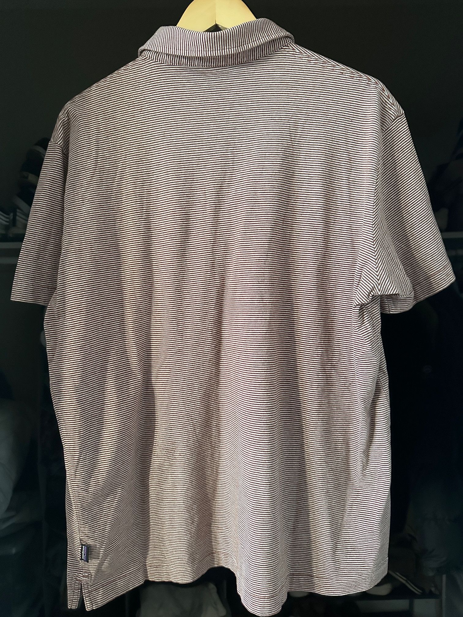 Patagonia Patagonia Squeaky Clean Polo Shirt XL Striped Organic Cotton Size US XL / EU 56 / 4 - 2 Thumbnail