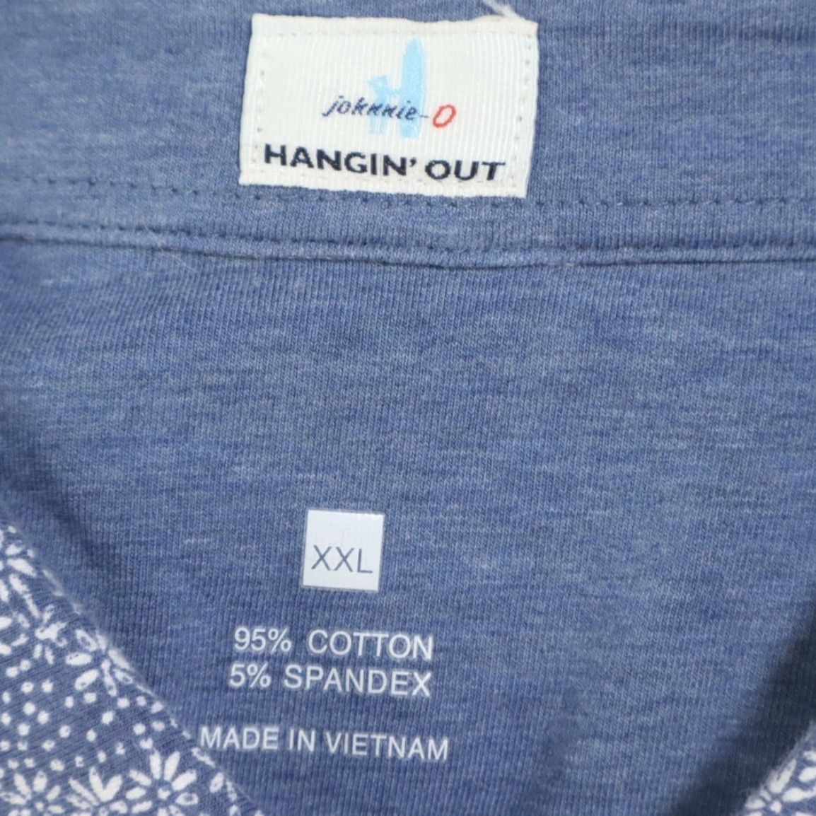 johnnie-O Johnnie-O Hangin Out Floral Polo Shirt Blue Men 2XL Shirt Slim Floral Cotton Short Sleeve Polo Men 2XL Size US XXL / EU 58 / 5 - 5 Thumbnail