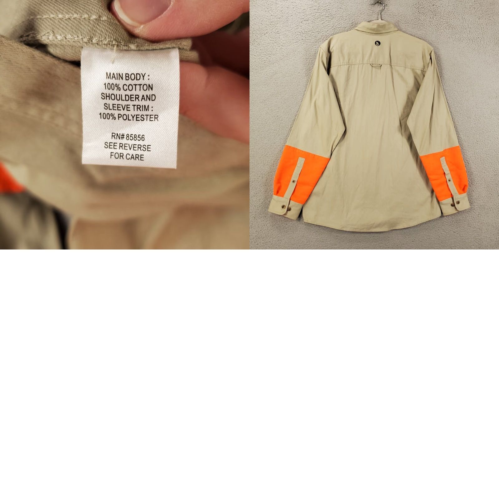Hunter VINTAGE Gander Mountain Guide Series Shooting Shirt Men M Tan Beige Long Sleeve Button-Up Collared Padded Pockets 90s Mens Size US M / EU 48-50 / 2 - 8 Thumbnail