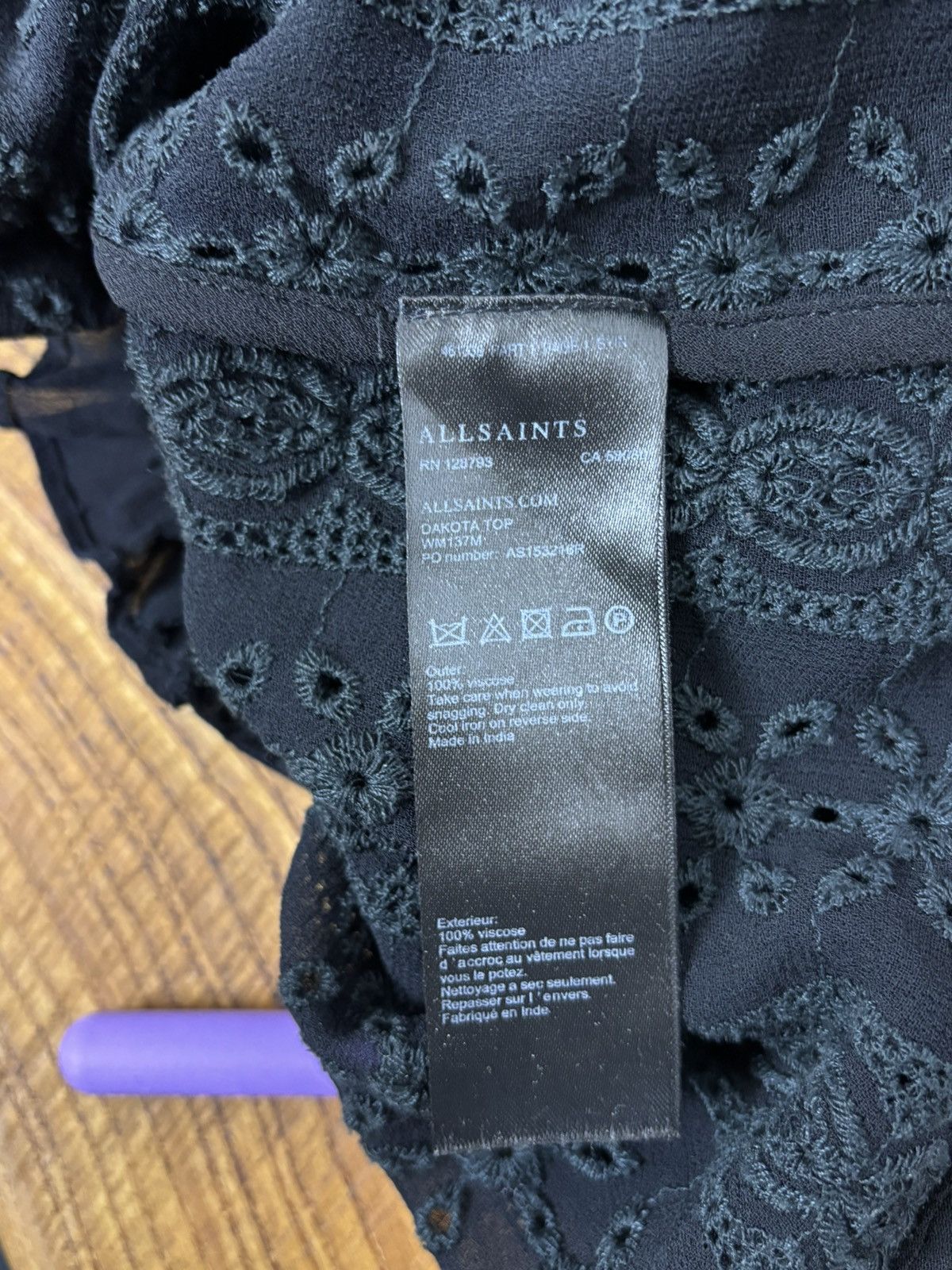 Allsaints Allsaints Dakota Top Semi-Sheer Broiderie Long Sleeve Top Size M / US 6-8 / IT 42-44 - 9 Thumbnail