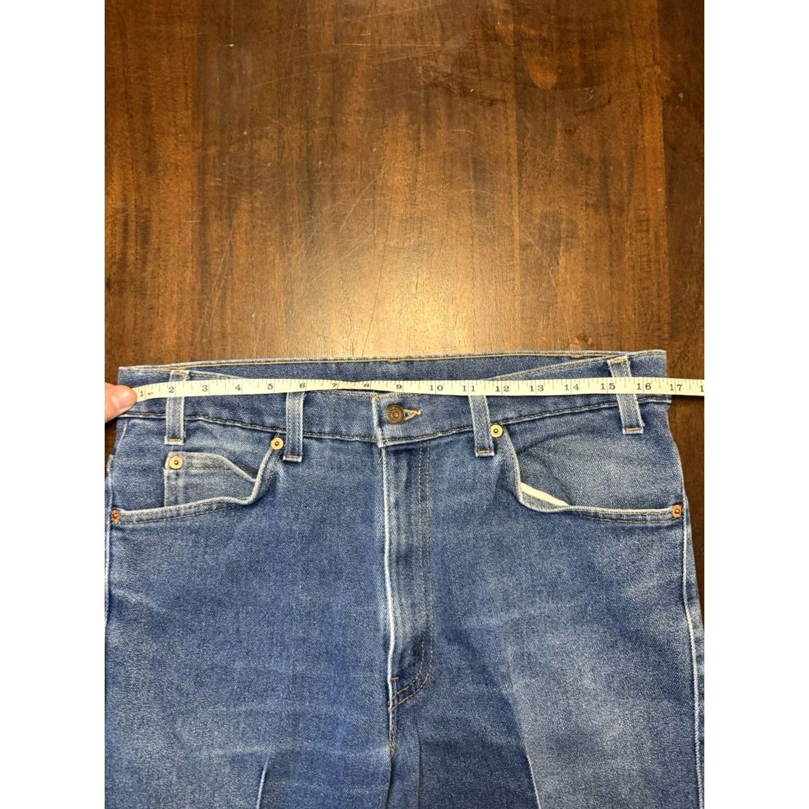 Levi's Levi’s 530 Orange Tab Pleated Jeans Blue Denim 34x26 Vintage 90s Mens Jeans Straight Regular Blue Den im 90s Size US 34 / EU 50 - 5 Thumbnail