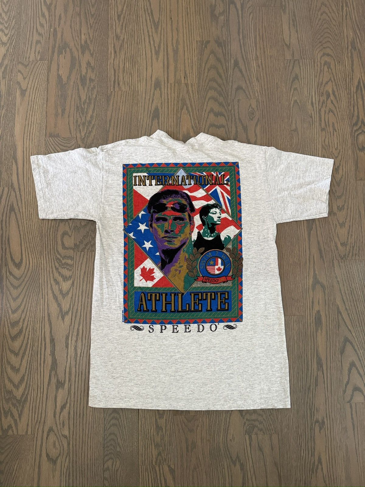 Speedo Vintage 1992 Speedo Swim 2 Win International Athlete Shirt Size US M / EU 48-50 / 2 - 2 Thumbnail