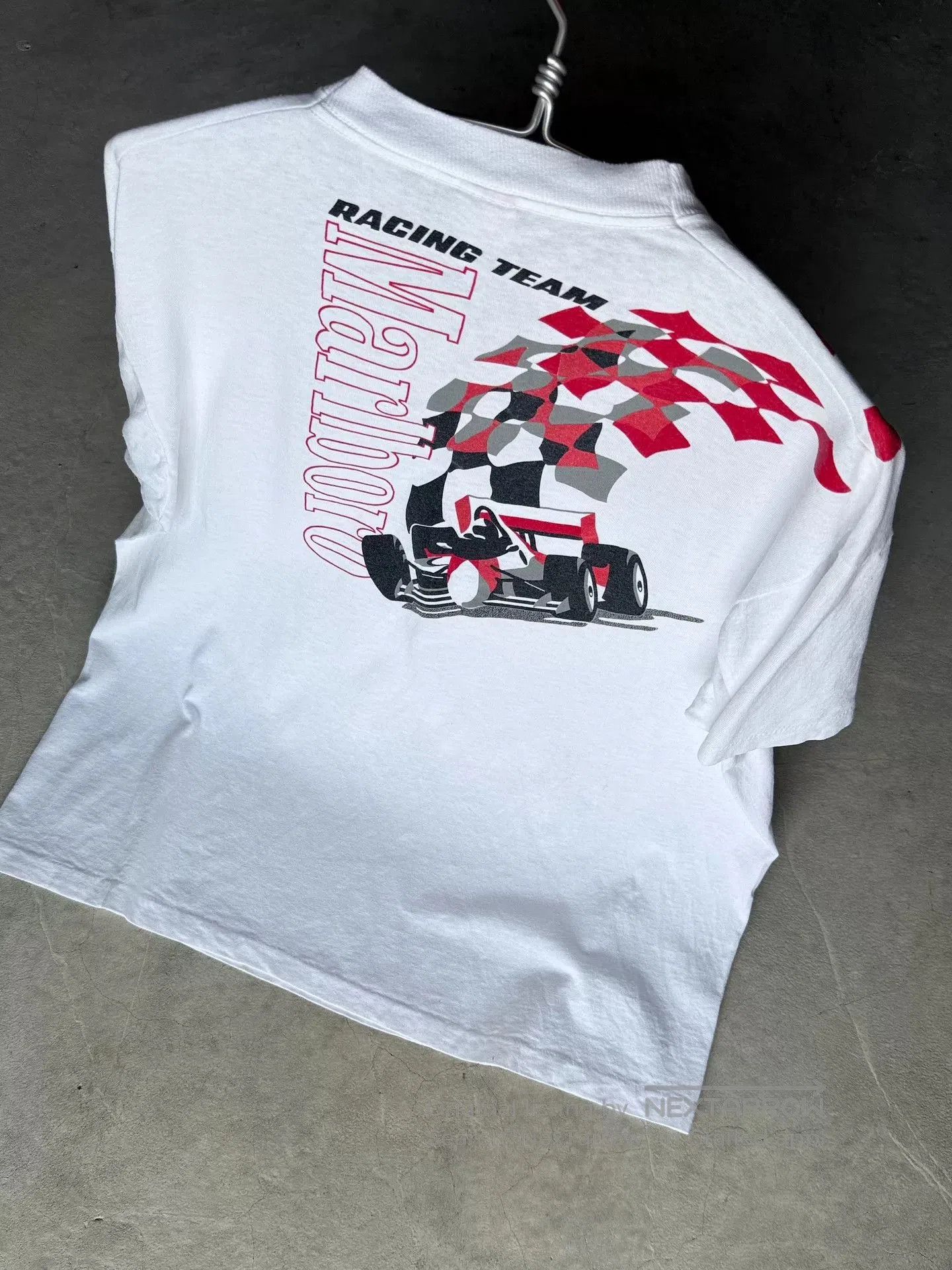 Vintage Vintage 90s Marlboro Racing Pocket Tee. Size US XL / EU 56 / 4 - 8 Thumbnail