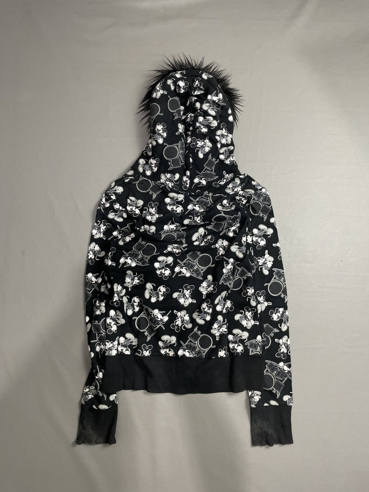 Hysteric Glamour Lagust X Mickey Mouse Zip Fur Hoodie Gothic style Size S / US 4 / IT 40 - 3 Thumbnail
