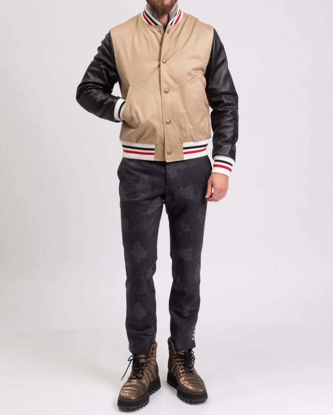 Moncler Gamme Bleu Moncler Leather Bomber Jacket Size US L / EU 52-54 / 3 - 6 Thumbnail