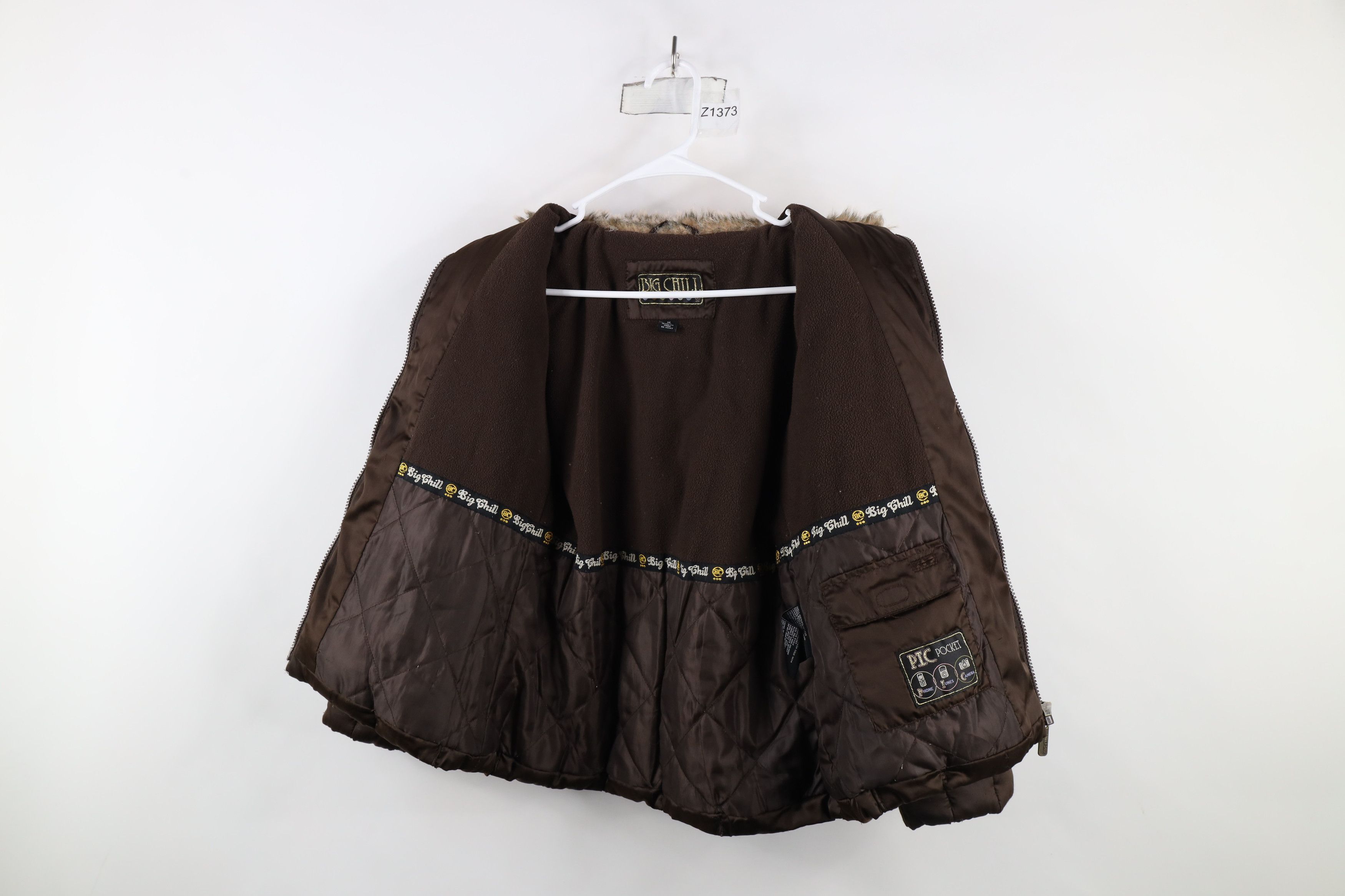 Vintage Vintage 90s Y2K Babydoll Faux Fur Trim Puffer Jacket Brown Size M / US 6-8 / IT 42-44 - 9 Thumbnail