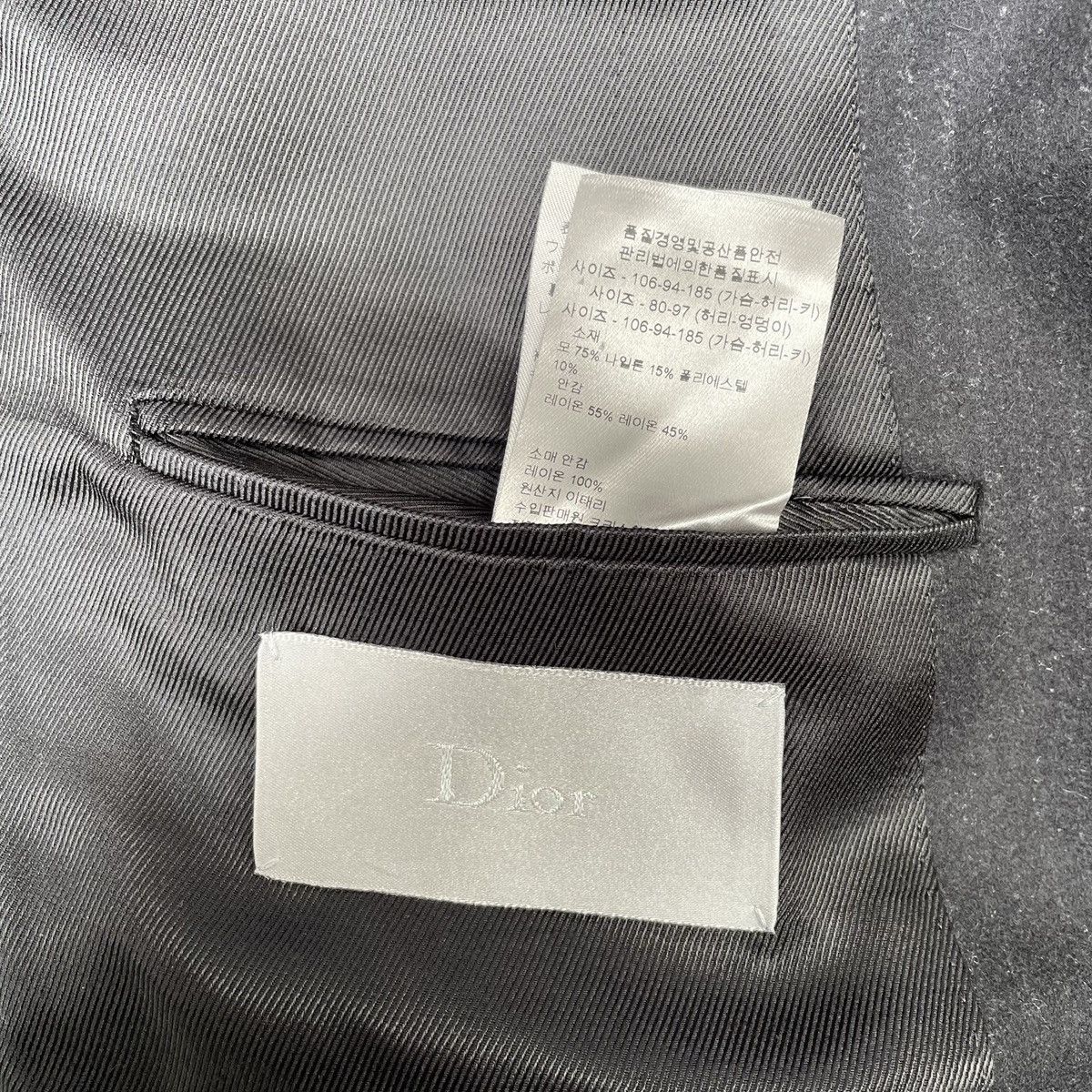 Dior Dior Homme Black Wool Pinstripe Single-Breasted Coat Jacket Size US L / EU 52-54 / 3 - 11 Thumbnail