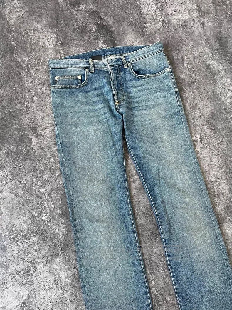 Dior Dior Light blue water-washed cat whisker back single zippe Size US 28 / EU 44 - 2 Thumbnail