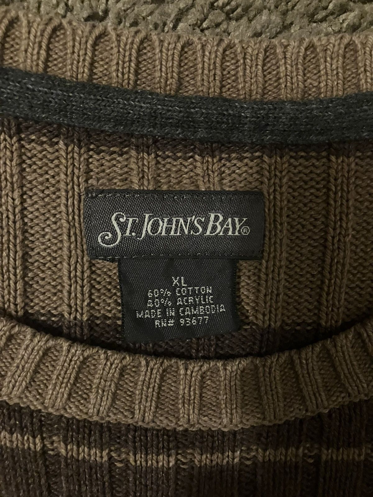 St. Johns Bay St. John’s Bay XL Brown Stripe Knit Sweater Size US XL / EU 56 / 4 - 3 Thumbnail