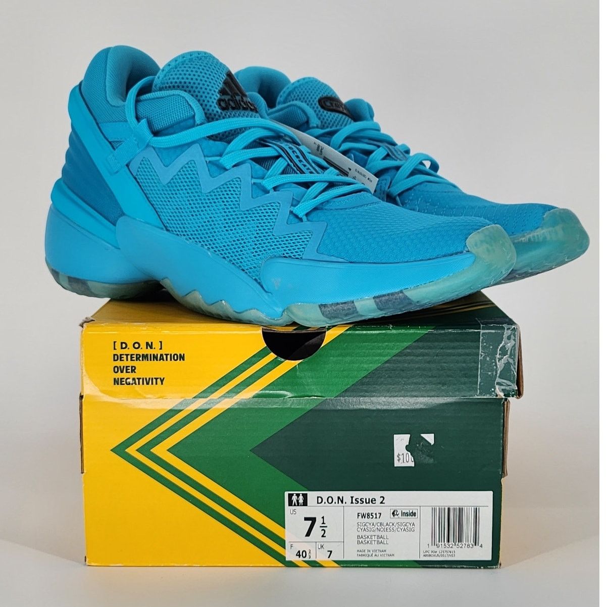 Adidas Adidas D.O.N. Iss 2 Crayola Signal Cyan Sky Blue Sneaker 7.5 Size US 7.5 / EU 40-41 - 11 Thumbnail