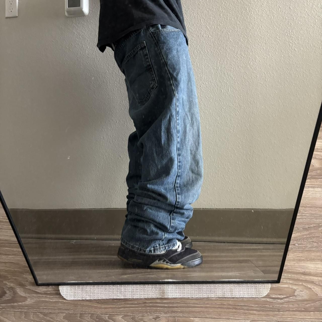 Japanese Brand Crazy Vintage Y2K/2000s Baggy Grunge Dark Wash Skater Denim Jeans! 38x34 Size US 38 / EU 54 - 2 Thumbnail