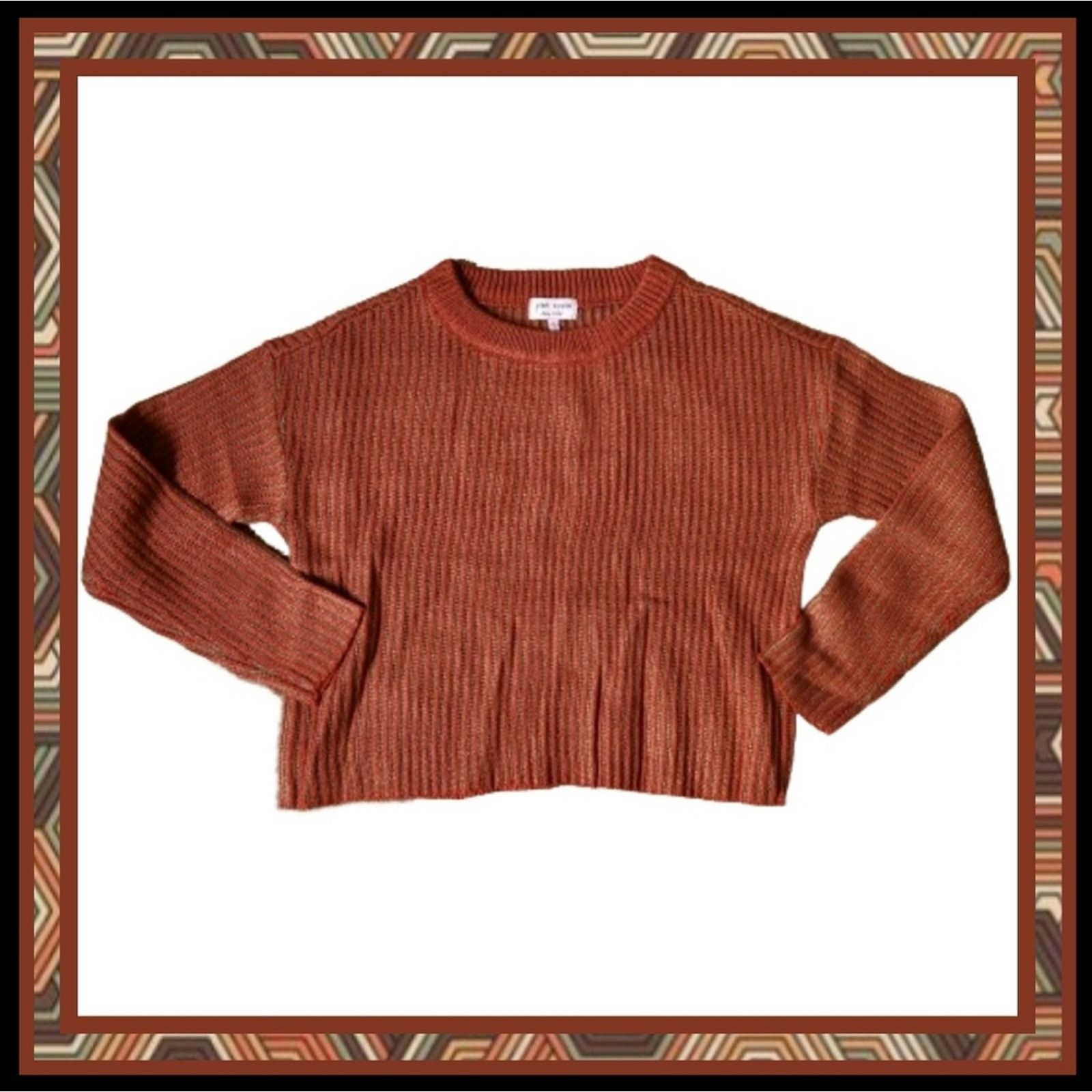 Other PINK ROBIN ☆ RUST & BROWN ☆ RIBBED ☆ CREW SWEATER ☆ M ☆ NWT Size M / US 6-8 / IT 42-44 - 1 Thumbnail