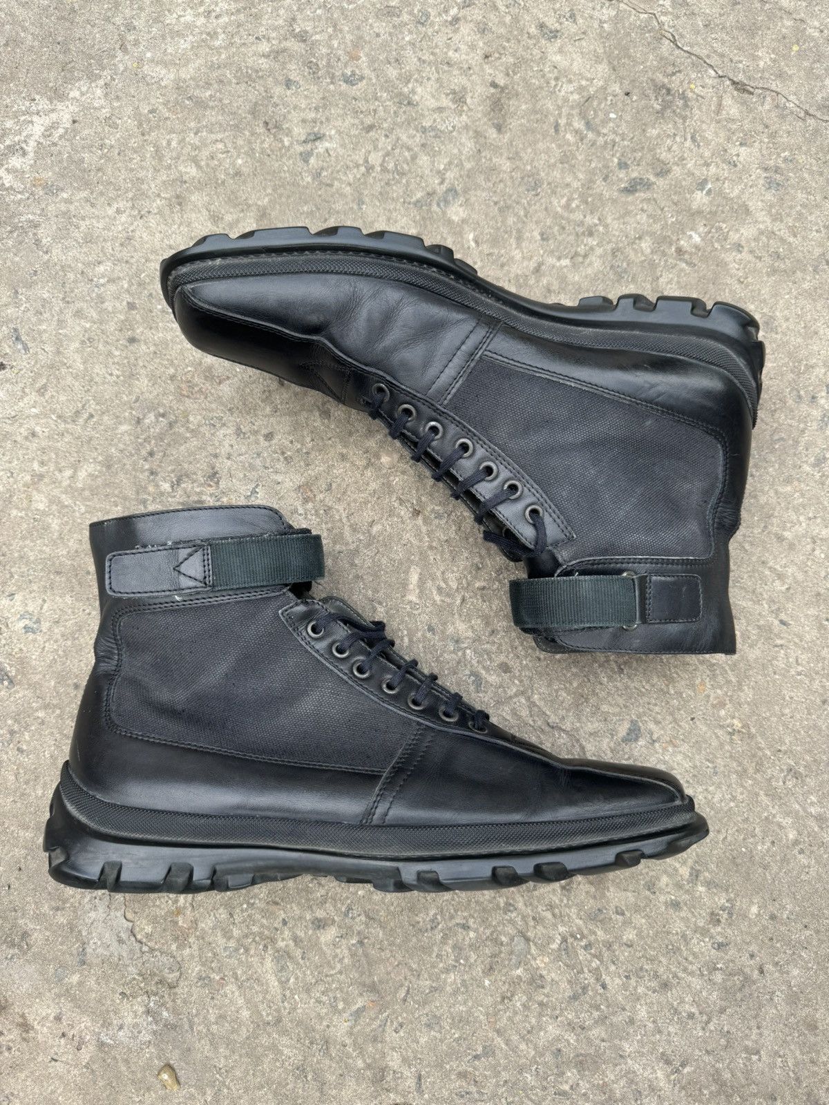 Miu Miu × Prada × Vintage Miu Miu Vintage 2000s Leather Black Boots Size 45 Size US 11 / EU 44 - 14 Thumbnail