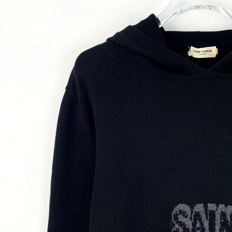 Saint Laurent Paris Saint Laurent Paris Black beaded letter printed cotton hoo Size M / US 6-8 / IT 42-44 - 3 Thumbnail